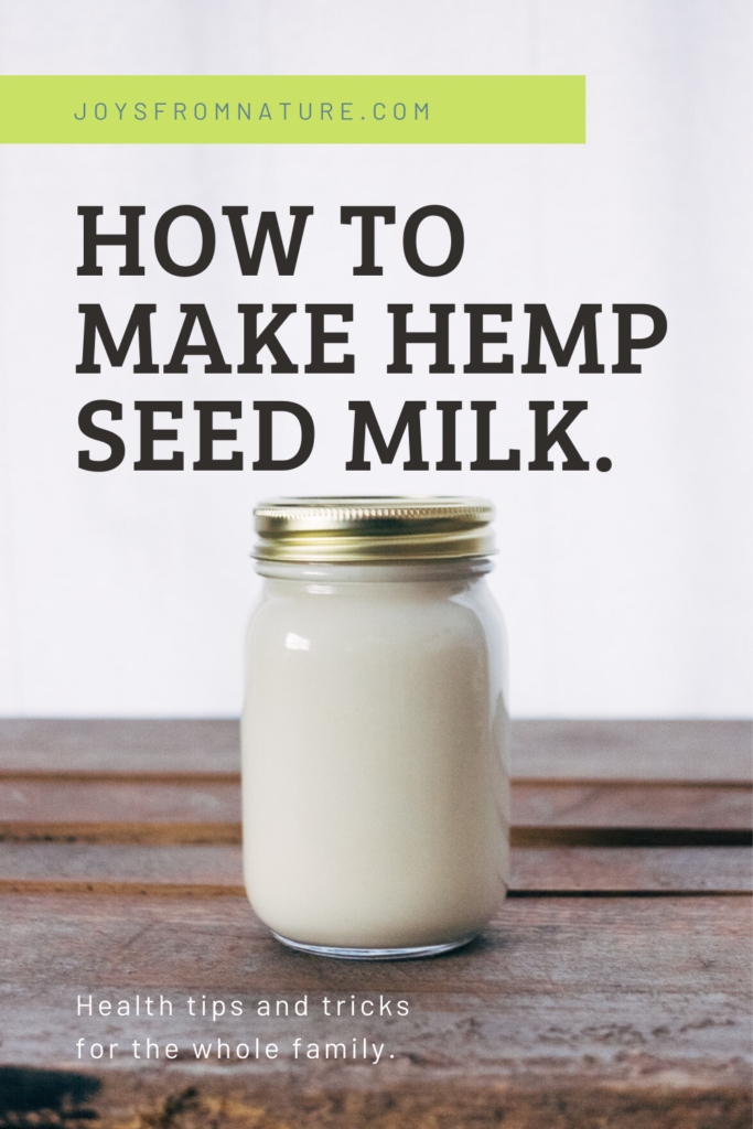 how to make hemp milk